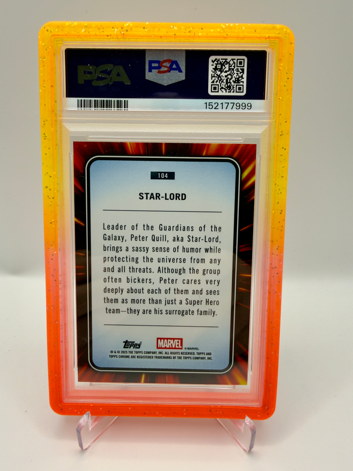 Star-Lord Orange Sapphire /25 back