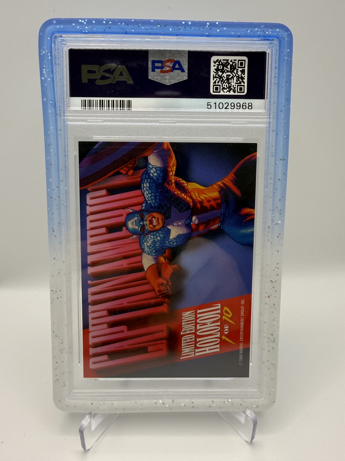 Captain America Holofoil Silver back